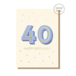 The Big 4-0 Birthday Card | Milestone Card | 40th Age Card Stormy Knight