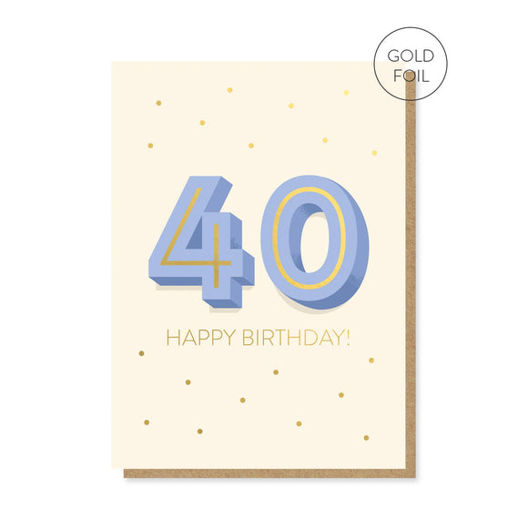 The Big 4-0 Birthday Card | Milestone Card | 40th Age Card Stormy Knight